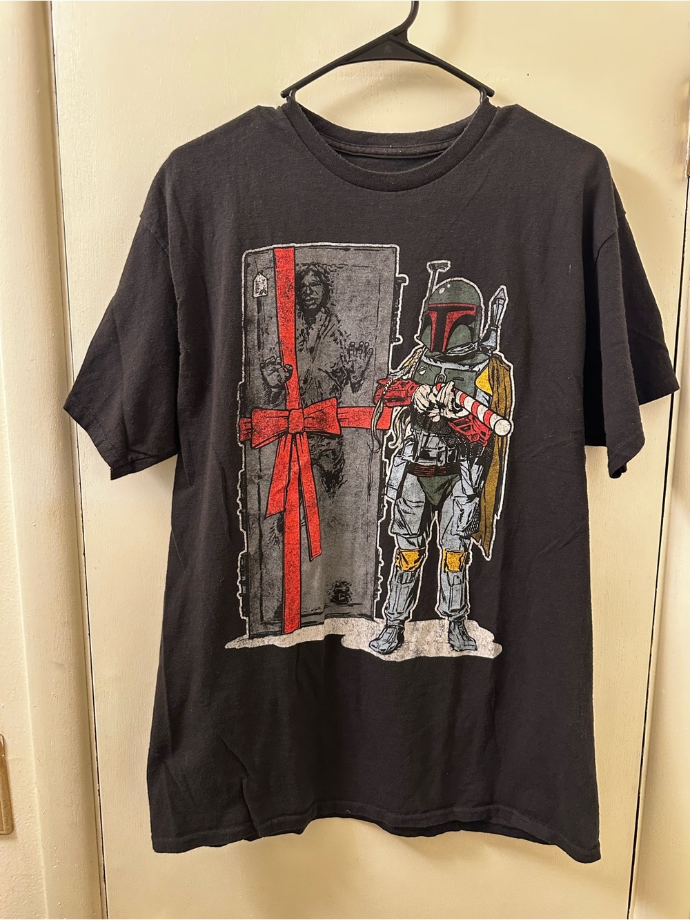 Star Wars Black Boba Fett Holiday Graphic Tee
